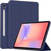 MGUEIAO Cover Compatibile con Samsung Galaxy Tab S10 Lite 10.9, Custodia in Pelle PU Ultrasottile con Supporto Trifold, Retro in TPU Morbido, Antiurto - Blue