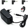 JRSSQSWS Alimentatore universale da 12 V, 2 A, 24 W, con 4 adattatori inclusi | con DC 5,5 x 2,1 mm, 5,5 x 2,5 mm, 4,0 x 1,7 mm, 3,5 x 1,35 mm, alimentatore universale per strisce LED, telecamera CCTV