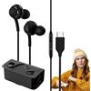Generic Cuffie con cavo USB C, auricolari in-ear cablati con microfono, suono stereo Hi-Fi, cancellazione del rumore, auricolari impermeabili per chiamate manuali