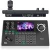 Tenveo Controller per Telecamera PTZ NDI, Schermo LCD da 5'' per Anteprima, Joystick 4D, Tastiera Controller PTZ IP PoE per Streaming in Chiesa, Eventi e Produzione Video, Licenza NDI Inclusa