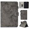 SATURCASE Custodia a portafoglio in pelle PU stile retrò con chiusura magnetica e scomparti per carte di credito per Samsung Galaxy Tab A 9.7 SM-T550 T555 (grigio)