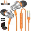 AIAUXAI Cuffie USB C per iPhone 17 16 15 Microfono Controllo Volume Arancio | Cuffie con Filo per OPPO per Xiaomi, Auricolari Tipo C in Ear per Samsung Galaxy S26 Ultra S25 S24 S23 S22 A56 A16 A17 Laptop