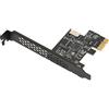 ciciglow Scheda di Espansione da PCIE a USB 3.2 Nero Scheda di Espansione da 5 Gbps Ad Alta velocità PCIE X1 a USB3.2 Gen1 Tipo E 20PIN per Desktop Tipo C Anteriore (PCIE X1 a USB3.2)
