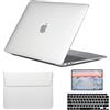 SsHhUu Custodia per 4 in 1 MacBook Pro 13 Pollici A1278, Plastica Cover con Tastiera Cover & Proteggi Schermo & Borsa per MacBook Pro 13 (Old Version con CD-ROM, 2012/2011/2010/2009/2008) Transparent