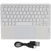 ciciglow Tastiera Bluetooth Ultrasottile,Tastiera Multifunzione Bluetooth Ricaricabile con Touchpad Sensibile,Impermeabile e Antipolvere,Compatibile con Smartphone,tablet,laptop(bianco)