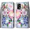 KimsCase Cover per OPPO A74 4G/F19 Pelle Silicone Portafoglio Magnetica con Disegni Motivo Custodia Resistente Libro Antiurto Divertente Flip Case Protettiva Bumper Case