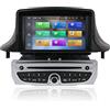 MOOKAKA Android Autoradio 2 din Navigazione GPS per Renault Megane 3 Fluence 2009-2015 Lettore multimediale Supporto Wireless Carplay DSP DVD 7 pollici Unità principale 1080P (PX6 6Core,4+64GB)