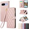Vaitasy Custodia per Google Pixel 9A Oro Rosa | Pelle PU Cerniera Custodia a Portafoglio per Pixel 9a Custodia con Magnetica Flip Stand Case Cover