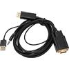 VBESTLIFE Cavo da VGA a Displayport, Cavo Convertitore da VGA a DP Supporto 1080P Full HD per Desktop, Laptop, per RPi, per PS3, per One, per 360