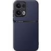 Kepuch Cover per Oppo Reno 13 Pro 5G China - Custodia Case Piastra Metallica Incorporata Litchi Grano - Blu