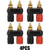Zerone Speaker Binding Post AMP Terminal Amplificatore di Potenza Dual Copper 2 vie Banana Plug Jack(4PCS)