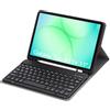 leleyo Custodia con tastiera per tablet Samsung Galaxy Tab A11+ da 11 pollici, cover magnetica con tastiera Bluetooth wireless rimovibile per Galaxy Tab A11+, nera
