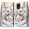 KimsCase Cover per OPPO A74 4G/F19 Pelle Silicone Portafoglio Magnetica con Disegni Motivo Custodia Resistente Libro Antiurto Divertente Flip Case Protettiva Bumper Case