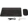 ciciglow Combinazione Mouse Tastiera Wireless, Tastiera Bluetooth Ultrasottile 2.4G da 10 Pollici Tastiera Tablet Ricaricabile Doppia Modalità Silenziosa con Mouse DPI 800/1200/1600