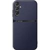 Kepuch Cover per Samsung Galaxy S24 FE - Custodia Case Piastra Metallica Incorporata Litchi Grano - Blu