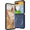 MingWei Custodia per Motorola [ Moto Razr 60 Ultra 5G ] - Magnetismo [Pelle Vegetale] TPU Soft [Assorbimento Degli Urti] Custodia Protettiva Antiurto Leggera Slim Fit (Blu, Razr60 Ultra)