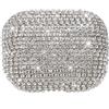 Uposao Compatibile con Apple Airpods Pro Custodia Bag Ragazza Diamante Strass Bling Glitter Lucido Airpods Pro Case Custodia Rigida in Plastica Antiurto Custodia Rigida per PC,Bling Argento