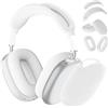 ATUAT Custodia protettiva per AirPods Max, in silicone, antigraffio, con cuscinetti per auricolari, per donne e uomini, per Apple AirPods Max, trasparente