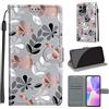 TOMYOU Cover per Honor X8 4G / X30i / Play 6T Pro, Fiore grigio | Antiurto Protettiva Portafoglio, Slot per Schede, Magnetica, Custodia in Pelle PU, Libro Flip,Funzione Stand
