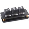 Waveshare Ctrl C/V Shortcut Keyboard for Programmers, 3-Key Keyboard, Adopts RP2040 Microcontroller Chip, Programmable Key Function, Dual Type-C Ports, Plug and Play Without Driver-Basic Version
