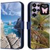 CAXKJE Personalizzata Custodia per Oukitel C68 Plus,con la Tua Foto,Immagine o Scritta Cover,Flip Caso in PU Pelle Case Portafoglio Case Cover -SAMHD-Blue