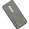 Kepuch Silklike Cover per Oppo Reno 2 - Custodia Case Piastra Metallica Incorporata per Oppo Reno 2 - Grigio