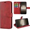 Kezaizhe Custodia per OnePlus Nord 5 PU Pelle Wallet Protettivo Cellulare Flip Cover per One Plus Nord5 a Portafoglio Telefono con Magnetica (Rosso)