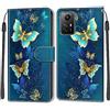 TOMYOU Cover per Xiaomi Redmi Note 12s 4G, farfalla verde | Antiurto Protettiva Portafoglio, Slot per Schede, Magnetica, Custodia in Pelle PU, Libro Flip,Funzione Stand