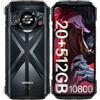 dutis DOOGEE S118 Rugged Smartphone Android 14 (2024), 20GB RAM+512GB ROM Telefono Indistruttibile, 10800mAh(33W) Cellulare Antiurto, 6.58"FHD+ 120Hz, 50MP+12MP Visione Notturna, G99/ IP68/ 4G Dual SIM/NFC