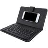 Dilwe Tastiera Bluetooth, tastiera spagnola wireless, tastiera portatile con custodia protettiva in pelle supporto per telefono cellulare adatto per smartphone, computer portatili e tablet