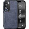 Kepuch Silklike Cover per Vivo Y19s 4G - Custodia Case Piastra Metallica Incorporata - Blu