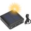 Jadeshay Solar Power Bank, Caricabatterie Solare Portatile, Power Bank Solare con 3 Uscite USB e Luce LED for Campeggio e Pesca all'Aperto