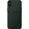 Kepuch Cover per iPhone XS Max - Custodia Case Piastra Metallica Incorporata Litchi Grano - Verde