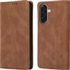 Vaitasy Business Custodia per Samsung Galaxy A17 - Marrone | Forte Funzione Magnetica Cover con Slot per Carte Elegante Monocolore Design per Ufficio e Viaggio