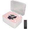 Zunate Lettore CD Retrò Multifunzione Rosa, Lettore Musicale CD BT5.0 con Coperchio Protettivo Trasparente Altoparlante Stereo HiFi, Supporto CD, BT, USB, AUX