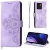 Auslbin Fiore Cover per Motorola Edge 40 (2023) 6.55, Slot a 5 Carte Custodia Protettiva in pelle PU Stile Vintage per Motorola Edge 40 5G / XT2303-2, Viola