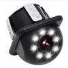 TOTMOX H846696 - Telecamera di retromarcia per auto, 12 V, HD, impermeabile, telecamera posteriore CMOS per auto, mini furgoni, con 8 LED a visione notturna a infrarossi, grandangolo di 170 gradi