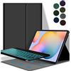 YGoal Tastiera Custodia per Lenovo Tab M10 HD 2nd Gen, [QWERTY Inglese Layout] 7 Colors Backlit Pelle PU Custodia con Rimovibile Wireless Tastiera per Lenovo Tab M10 HD 2 TB-X306X, Nero