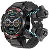 Alliget Smart Watch con auricolari, 4 in 1 Bluetooth Smart Watch, 1.4 pollici HD Screen Smartwatch per gli uomini, robusto Bluetooth militare chiamata (risposta/chiamate), fitness tracker, impermeabile IP67,