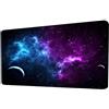 Generico Tappetino per Mouse XXL, Cosmo Stelle Universo 90x40 Cm, Materiale Elastico, Gomma Lato Inferiore Anti Scivolo, Scrivania Tv PC Schermo Gaming, Resiste Umidità (Esteso XXL)
