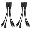 ASHATA Splitter POE da 2 coppie IEEE802.3af a DC12V Splitter, apparecchiatura di monitoraggio del separatore del modulo di alimentazione della telecamera di rete
