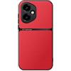 Kepuch Cover per Honor 400 (Intl) - Custodia Case Piastra Metallica Incorporata Litchi Grano - Rosso