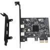 ciciglow Scheda di Espansione PCI Express USB 3.2, Uscita Doppia Porta TIPO C Scheda di Espansione PCI Express da 10 Gbps Alimentatore SATA 15PIN per PC Desktop per