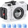 Starbea Seafrogs - Custodia subacquea impermeabile per fotocamere Olympus TG-7, 60 m, colore: Bianco