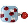 GULVQYF - Custodia carina con protezione completa per auricolari Airpods 4, con copertura protettiva in stile cartone animato e catena, morbida custodia per auricolari per ragazzi e ragazze (pomodoro)
