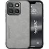 Kepuch Silklike Cover per Honor X8C - Custodia Case Piastra Metallica Incorporata - Grigio