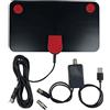 ciciglow Antenna Digitale HD, Antenna TV Digitale Interna Compatibile con Antenna TV Portatile per Potenziamento del Segnale 1080P con Amplificatore per Notiziari Sui Programmi