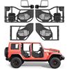 VEVOR Porte Tubolari Off-Road per Jeep 4 Porte Tubolari da Caccia per Jeep Wrangler JL 2018-2026 e Gladiator JT 2020-2026, in Acciaio Durevole con Specchi Retrovisori Laterali per Attività all'Aperto