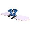 VEVOR Macchina Serigrafica a 4 Colori e 2 Stazioni Dimensioni 540 x 450 mm, Ruotabile a 360°, in Acciaio al Carbonio Verniciato a Polvere, per la Personalizzazione di Magliette Domestico Commerciale