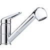 Franke Miscelatore Cucina con Doccetta estraibile Rubinetto Monocomando materiale Acciaio colore Cromato 59 - 115.0347.111 Novara Plus Cromato